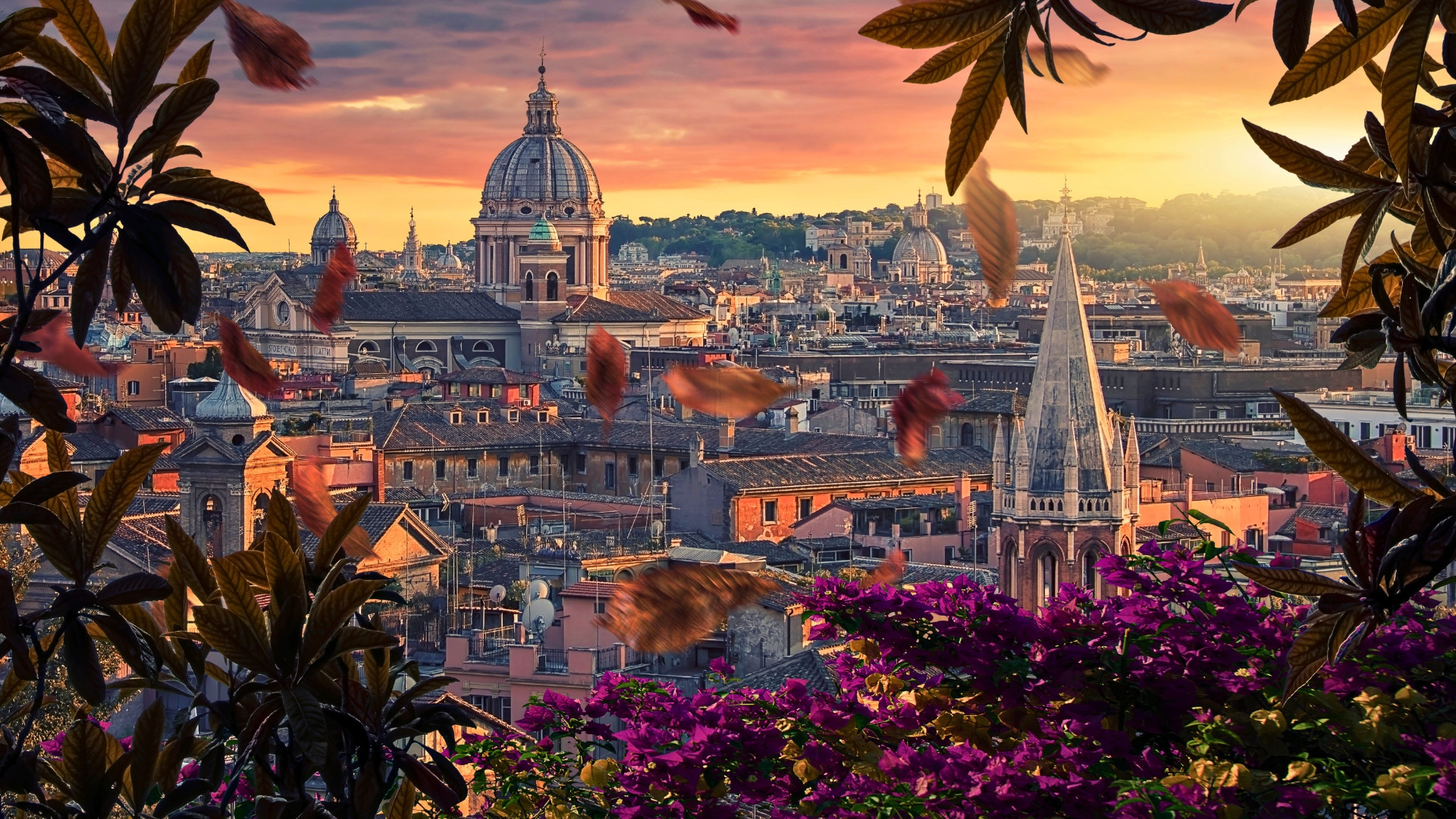 City of Rome in evening