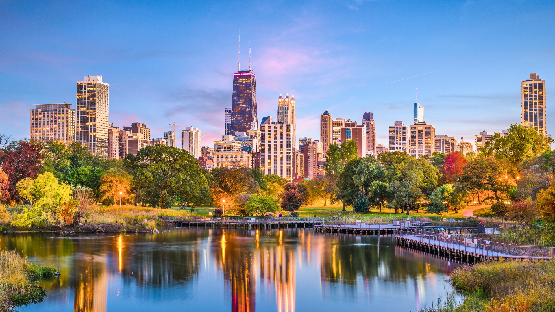 Lincoln Park, Chicago, Illinois Skyline