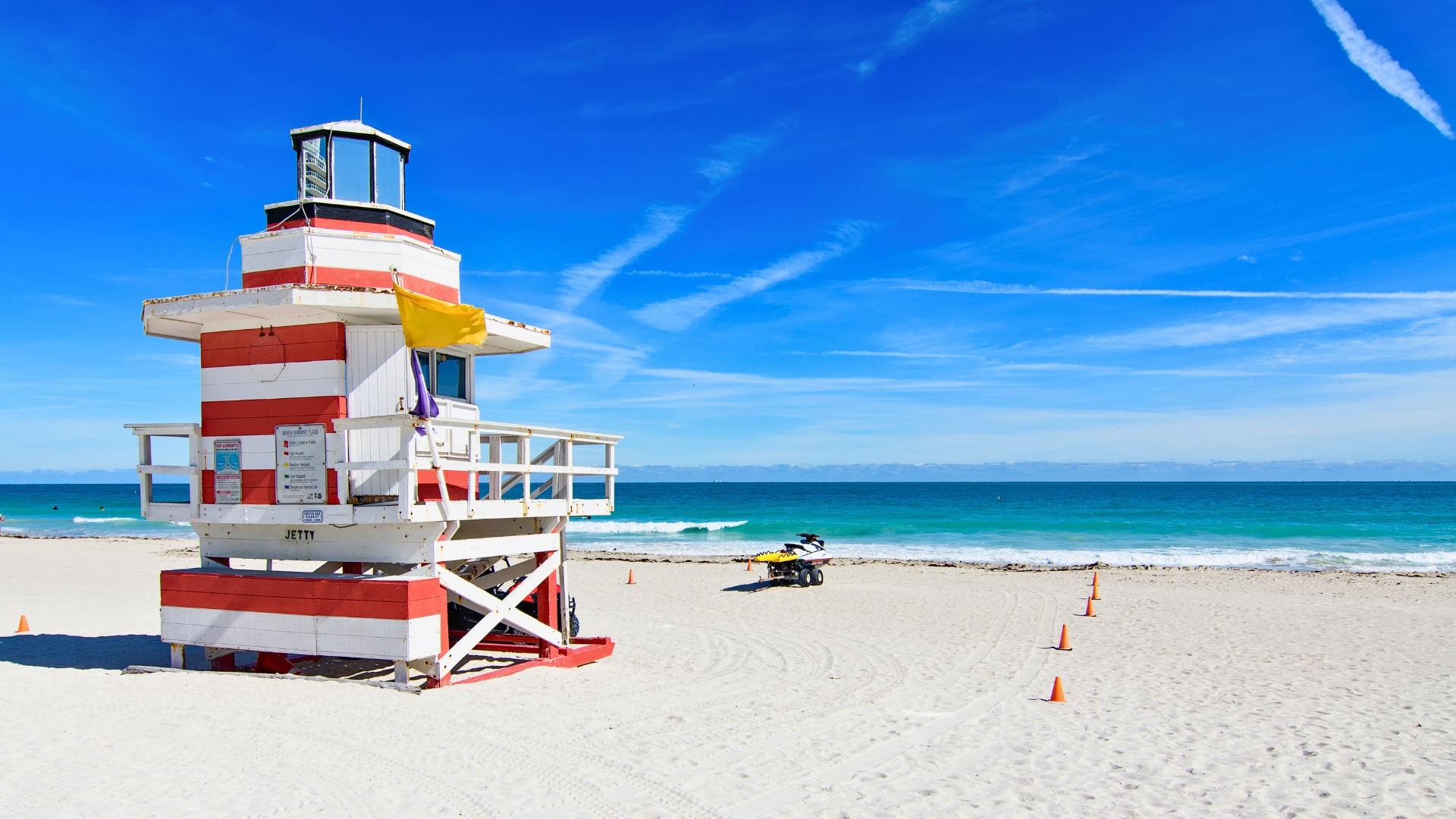 Miami Beach jetty lifeguard station